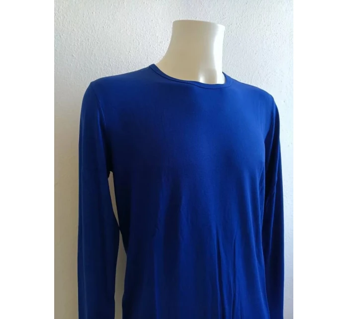 Pánské tričko s dlouhým rukávem 714753030001 modré - Ralph Lauren