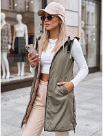 Dámská velbloudí oboustranná vesta Dstreet model 21970087 - FashionStreet Dámská velbloudí oboustranná vesta Dstreet model 21970087 - FashionStreet