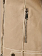 Kurtka skórzana damska ramoneska beżowa model 22007557 - FashionStreet Kurtka skórzana damska ramoneska beżowa model 22007557 - FashionStreet