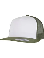 Flexfit 6006 5 panelová Trucker kšiltovka 55.6006 olive/white/loden
