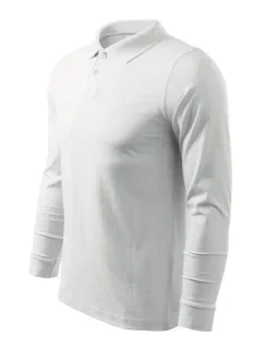 Single J. LS polokošile pánská bílá