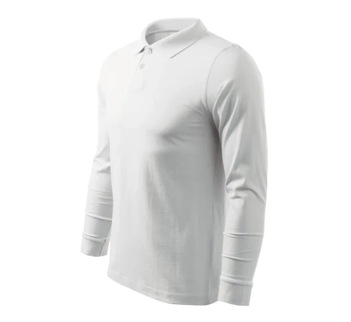 Single J. LS polokošile pánská bílá