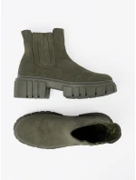 Trendy kotníčkové boty zelené dámské platforma Trendy kotníčkové boty zelené dámské platforma