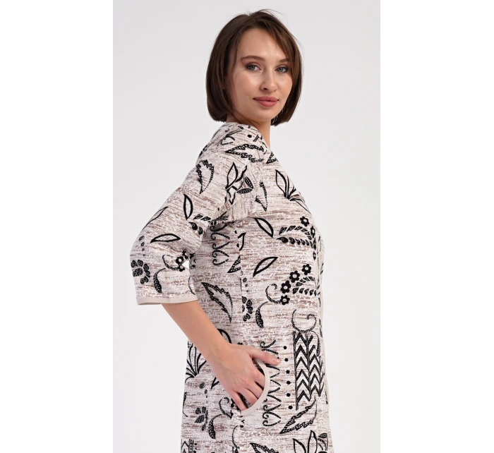 Dámské domácí šaty s tříčtvrtečním rukávem Elena Dámské domácí šaty s tříčtvrtečním rukávem Elena