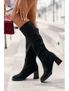 Kozačky na podpatku model 200635 Step in style