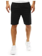 Pánské krátké teplákové šortky černé SX0824 Pánské krátké teplákové šortky černé SX0824