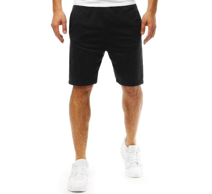 Pánské krátké teplákové šortky černé SX0824 Pánské krátké teplákové šortky černé SX0824