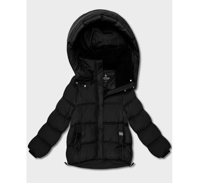 kurtka z kapturem czarna model 21765112 - HAPPY HOUSE kurtka z kapturem czarna model 21765112 - HAPPY HOUSE