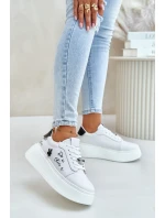 Dámské Kožené Tenisky Na Platformě S  A  Bílé model 21675574 - VINCEZA