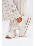 Kožené Dámské Tenisky Na Platformě Big Star model 21692994 Bílé - Big Star Shoes Kožené Dámské Tenisky Na Platformě Big Star model 21692994 Bílé - Big Star Shoes