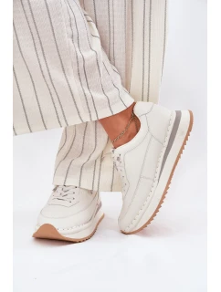 Kožené Dámské Tenisky Na Platformě Big Star model 21692994 Bílé - Big Star Shoes