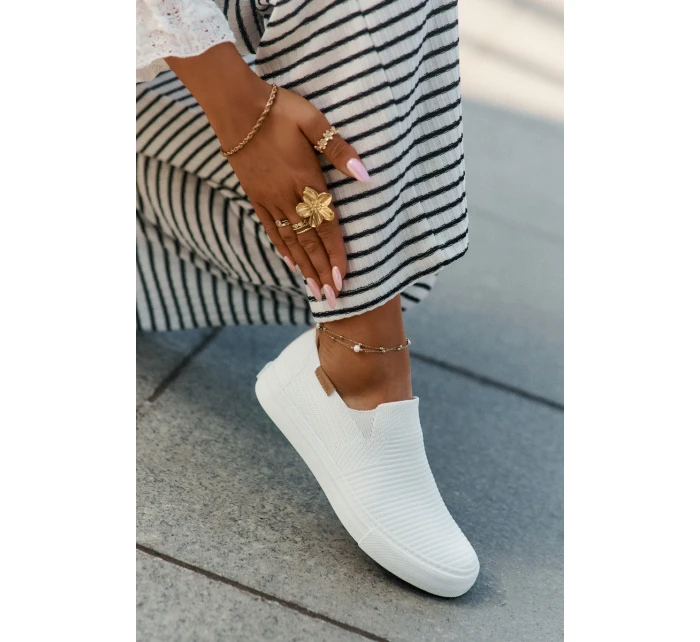 Dámské Tenisky SlipOn Big Star model 21693204 Bílé - Big Star Shoes Dámské Tenisky SlipOn Big Star model 21693204 Bílé - Big Star Shoes