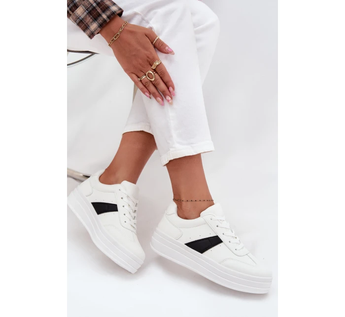 Dámské tenisky na platformě bílé model 21711950 - EVENTO