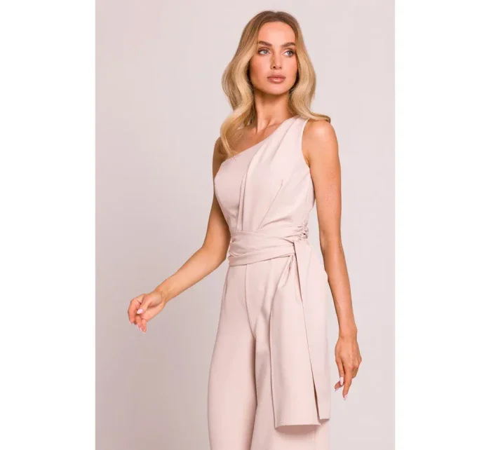 Kombinéza na jedno rameno se  světle béžová model 20970527 - Moe