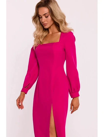 Plášťové šaty model 21149181 fuchsiové - Moe