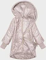 Prošívaná bunda s ozdobným žebrováním S'West pearl pink (B8345-51)