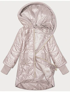 Prošívaná bunda s ozdobným žebrováním S'West pearl pink (B8345-51)