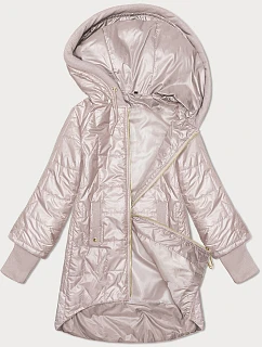 Prošívaná bunda s ozdobným žebrováním S'West pearl pink (B8345-51)