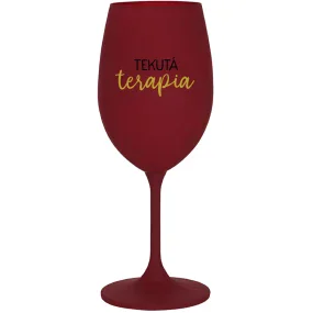 TEKUTÁ TERAPIA - bordovy pohár na víno 350 ml TEKUTÁ TERAPIA - bordovy pohár na víno 350 ml
