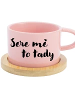 SERE MĚ TO TADY - růžový hrníček makronka 200 ml
