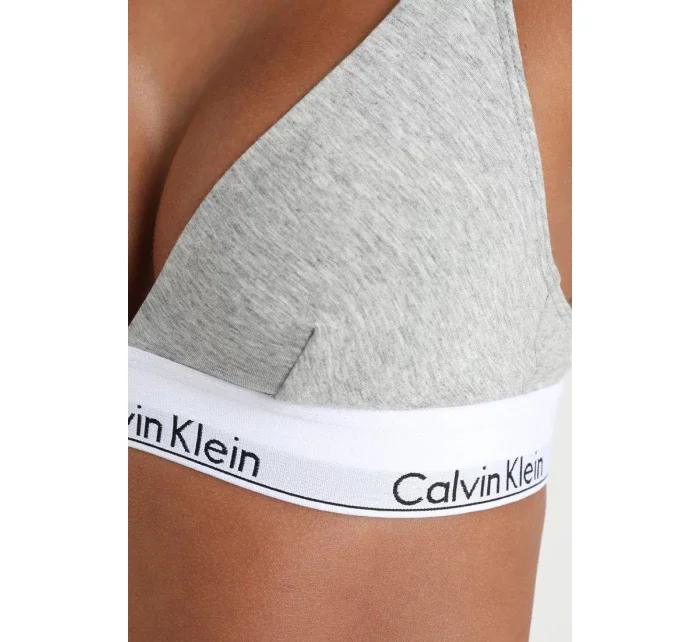 Podprsenka bez kostice QF5650E - 020 - šedá - Calvin Klein