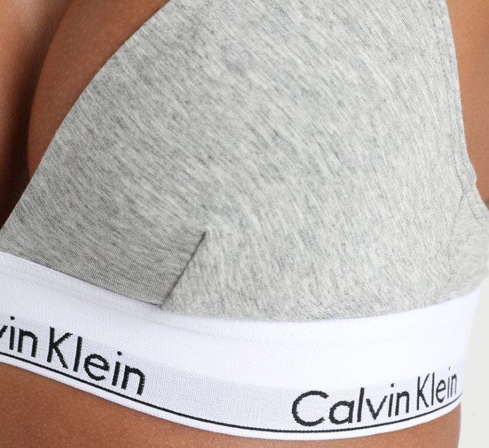 Podprsenka bez kostice QF5650E - 020 - šedá - Calvin Klein