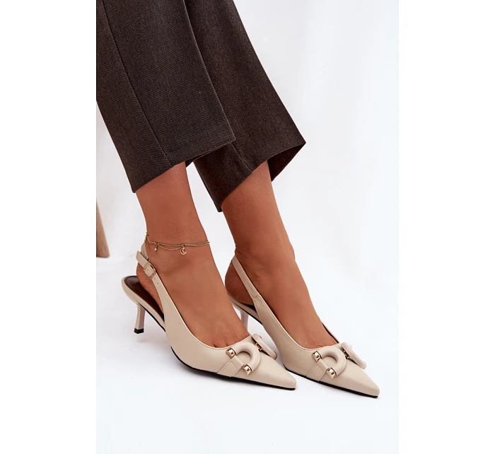 Sandály na podpatku model 225957 Step in style Sandály na podpatku model 225957 Step in style