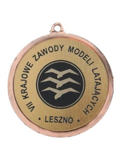 Bronzová medaile s prostorem pro emblém 25 mm - ocelová medaile s gravírováním na laminátu