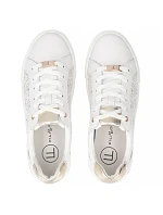 Bílé kožené polobotky na platformě Filippo DP7668/26