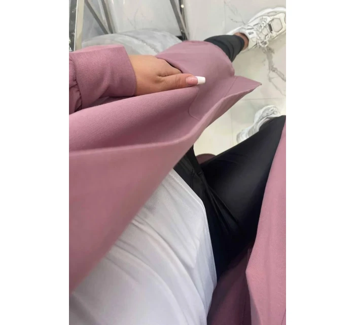 Tmavě růžová bunda oversize s kapucí Tmavě růžová bunda oversize s kapucí