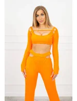 Sada s blůzou nahoře oranžová neonová Sada s blůzou nahoře oranžová neonová