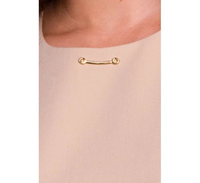 S408 Šaty bez rukávů - béžové S408 Šaty bez rukávů - béžové