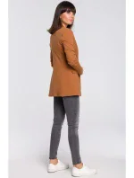 B102 Otevřené sako z bavlněné příze - karamelové B102 Otevřené sako z bavlněné příze - karamelové