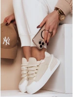 Dámské sportovní tenisky na platformě KICKON beige FashionStreet ZY0648