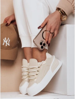 Dámské sportovní tenisky na platformě KICKON beige FashionStreet ZY0648