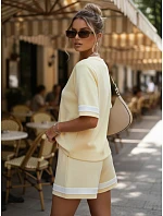 Dámská letní souprava s šortkami žlutá FashionStreet AY1164