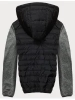 pánská sportovní bunda z různých spojených materiálů model 18416156 - J.STYLE pánská sportovní bunda z různých spojených materiálů model 18416156 - J.STYLE