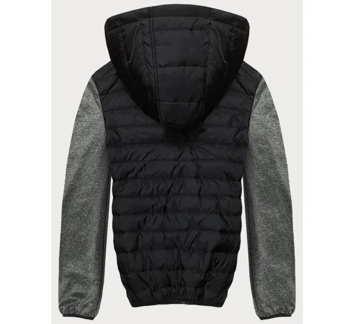 pánská sportovní bunda z různých spojených materiálů model 18416156 - J.STYLE pánská sportovní bunda z různých spojených materiálů model 18416156 - J.STYLE