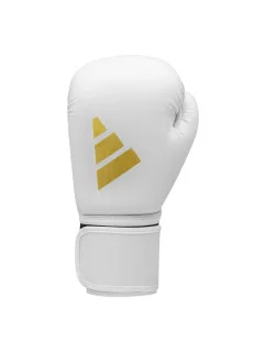 Bílo-zlaté boxerské rukavice Adidas SPEED 50
