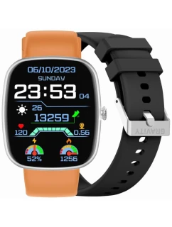 GRAVITY GT18-4 Pánské chytré hodinky Orange Silicone Strap + Black Strap