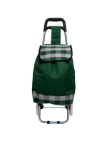 NÁKUPNÍ VOZÍK NA KOLEČKÁCH S RÁMEM 31L ZELENÝ BÍLÝ