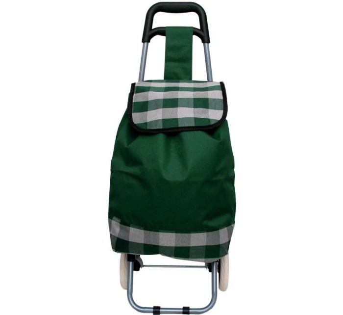 NÁKUPNÍ VOZÍK NA KOLEČKÁCH S RÁMEM 31L ZELENÝ BÍLÝ
