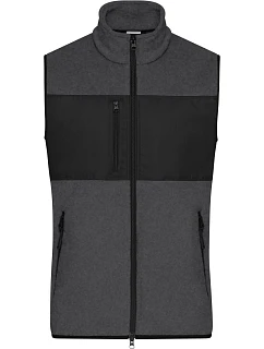 JN Pánská fleecová vesta 02. dark melange/black model 22414765 - Daiber