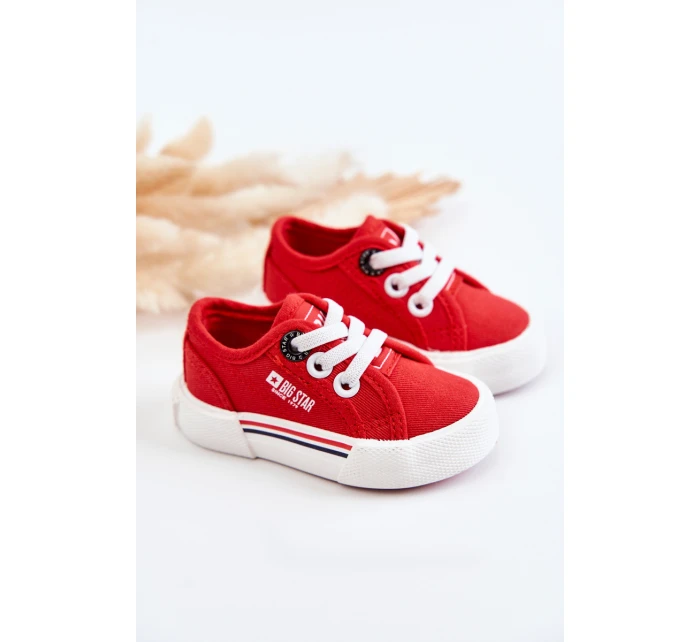 Dětské nízké tenisky Big Star model 21577003 Červená - Big Star Shoes Dětské nízké tenisky Big Star model 21577003 Červená - Big Star Shoes