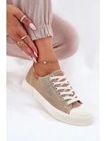 Dámské Textilní Tenisky Big Star RR274795 Béžové Dámské Textilní Tenisky Big Star RR274795 Béžové