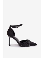 Podpatky s krystaly Černá Katlina Podpatky s krystaly Černá Katlina