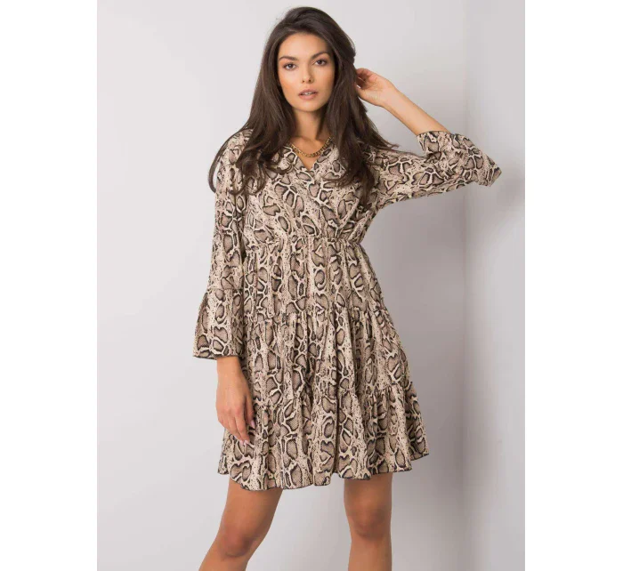 Šaty DHJ SK 8777B 1.11P černá a béžová