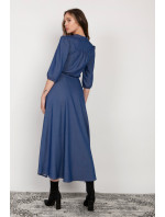 Šaty s dlouhým rukávem model 19360039 Jeans - Lanti