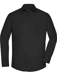 Daiber JN 682 Mikro keprová košile s dlouhým rukávem 02.0682 black