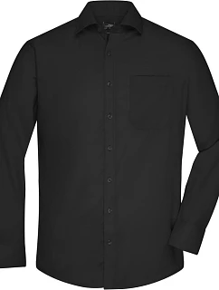Daiber JN 682 Mikro keprová košile s dlouhým rukávem 02.0682 black